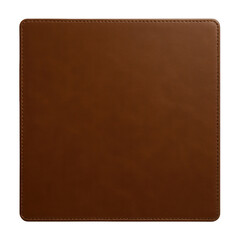 Obraz premium Brown Leather Desk Mat with Stitched Edges