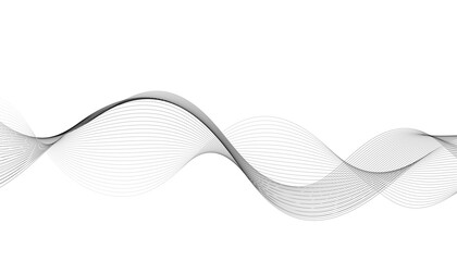 Black and White Abstract Wavy Line Background