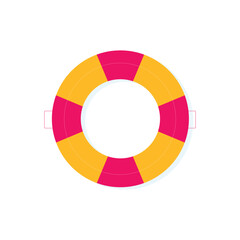 Colorful icon for swimming tube
