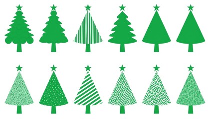 Creative Christmas Tree Icon Collection