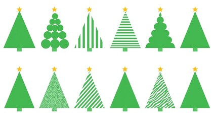Creative Christmas Tree Icon Collection