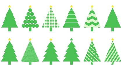 Creative Christmas Tree Icon Collection