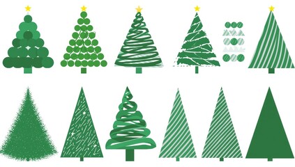 Creative Christmas Tree Icon Collection