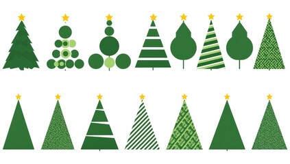 Creative Christmas Tree Icon Collection