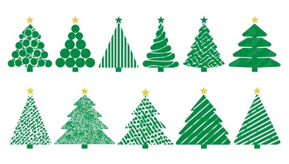 Creative Christmas Tree Icon Collection