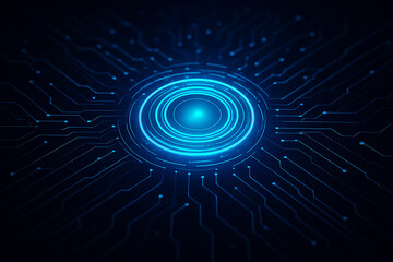 Futuristic AI Core – Digital Processor and Data Connectivity Concept