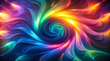 Obraz premium Abstract swirling vortex of vibrant colors, creating a mesmerizing and dynamic visual effect.