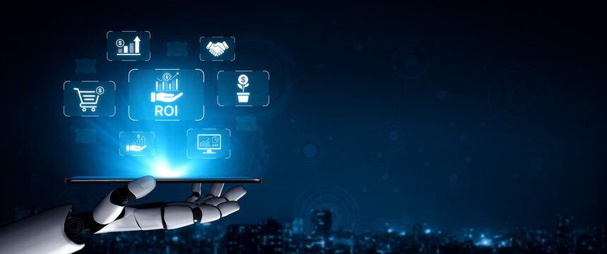 An AI assistant analyzes financial data to calculate the Return on Investment (ROI). This smart system optimizes business and marketing strategies to maximize profit and growth. Fermion