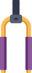 Fototapeta premium Simple icon depicting a bike fork, an essential part of cycling equipment, perfect for cycling enthusiasts