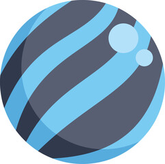 Fitness ball with blue and grey stripes, ideal for pilates, yoga, or physical therapy exercises