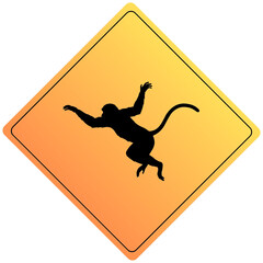 monkey crossing sign © Dragon Studio