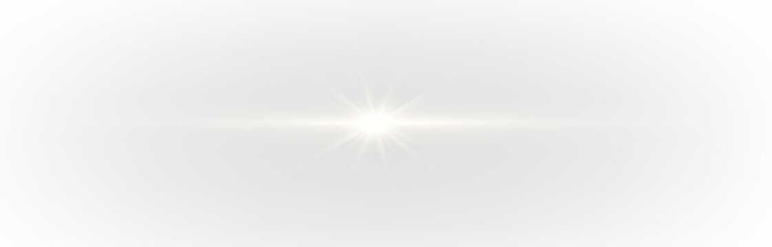 A glowing gold line stretches across a transparent PNG background, shimmering with soft horizontal rays. Its radiant flare adds warm cinematic shine. The luminous streak enhances elegant highlights.