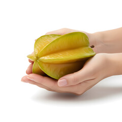 Star Fruit Two Cupped in Two Hands
