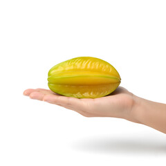 Star Fruit Single on Hand Palm Up