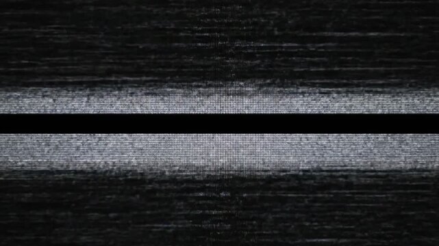 Vintage Television Static Noise with Glitch Interference Effect.