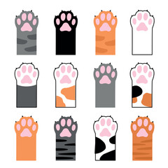 Paws icon set. Symbol for web and mobile app. Vector illustration on white background
