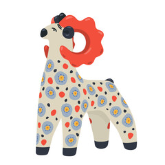 Dymkovo toy, Vyatka, Kirov. Goat toy ws red horns