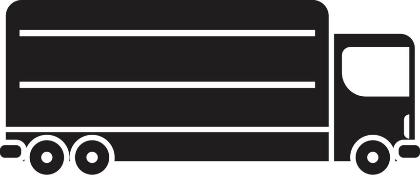 Side view of a delivery truck transporting goods, representing shipping, logistics, and freight transportation