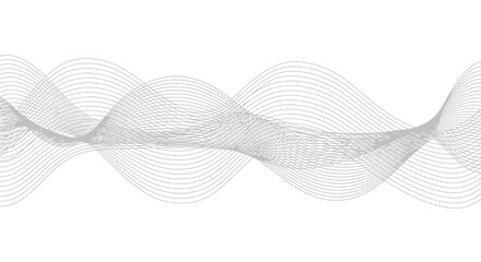 Elegant light gray wave pattern creating a flowing abstract motion on white background