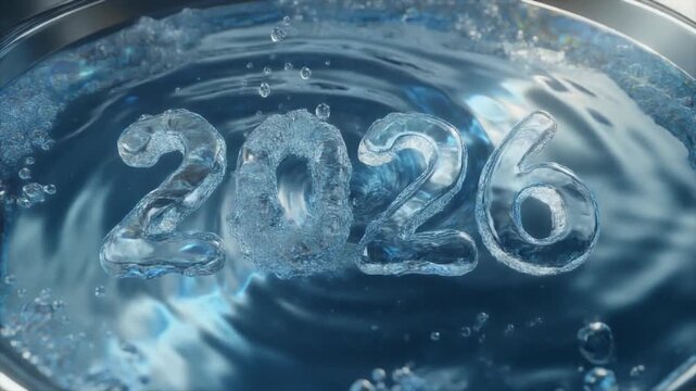 Icy 2026 Cool Design with Frozen Numbers for a Chilling Future