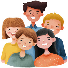 group of smiling child