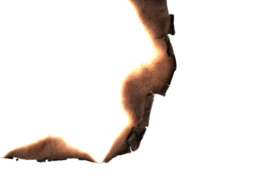 Real Burned Paper Frame, Grunge Texture Background, burning edge