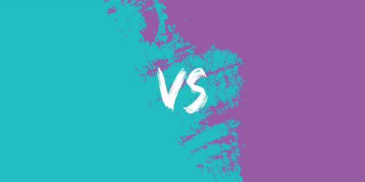 Vibrant split-color background with bold “VS” lettering. Dynamic brush texture creates an energetic competitive theme. Perfect for banners, thumbnails, and matchup graphics.