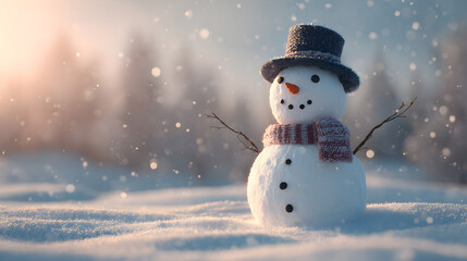 Obraz premium snowman on the snow