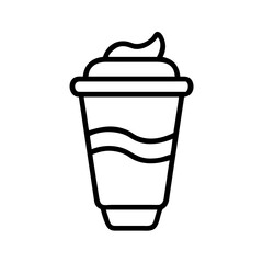 Coffee cup with whipped cream isolated on