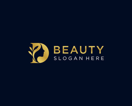 Beauty logo with initial letter D