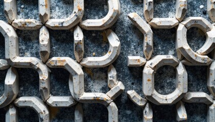 Geometric Gold Marble Texture Background A luxurious backdrop featuring interlocking geometric shapes in brushed gold, seamlessly blended with rich, veined white and grey marble textures. No people,