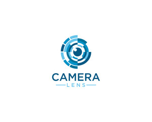Camera lens logo