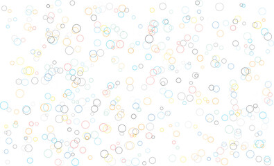 Faint lightcolored geometric shapes, including circles and hexagons, densely scattered on a clean, creating a subtle, minimalist abstract pattern, isolated on