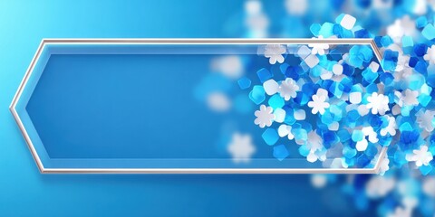 Abstract design of a blue banner, perfect for promotional content