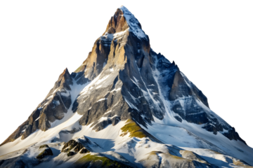 Mount fitz roy peak isolated on transparent background