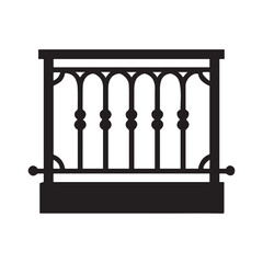 Classic architectural design featuring a wrought iron fence, railing, and gate against a marble balustrade with ornate columns and a clear sky view gate