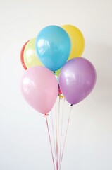 Brightly colored balloons gathered together for a cheerful celebration