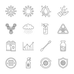 Essential hygiene icons for virus protection and healthcare, perfect for medical presentations, promoting public health, and illustrating safety measures for a healthy life