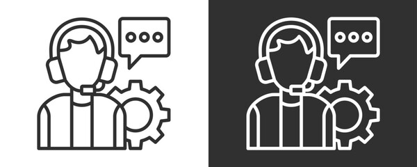 Administration Icon Set Vector Collection Isolated In Black And White