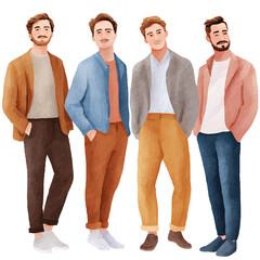 group of handsome man