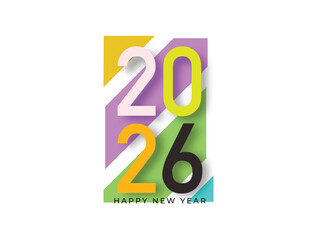 Happy new year 2026, geometric design