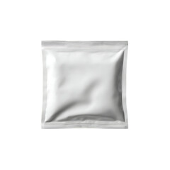 Blank white square sachet pouch for mockup