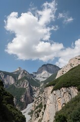 Fototapeta premium high mountain landscape