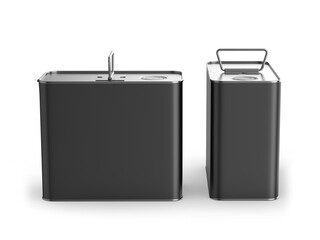 Metal Tin Can with metal Cap and Handle For Branding and Blank 
mock up 3d illustration.