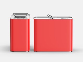 Metal Tin Can with metal Cap and Handle For Branding and Blank 
mock up 3d illustration.