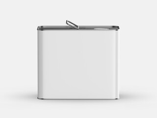 Metal Tin Can with metal Cap and Handle For Branding and Blank 
mock up 3d illustration.