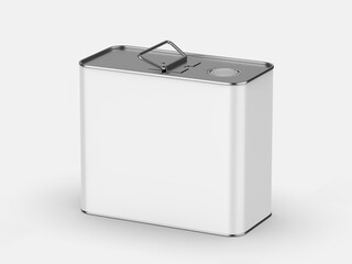 Metal Tin Can with metal Cap and Handle For Branding and Blank 
mock up 3d illustration.