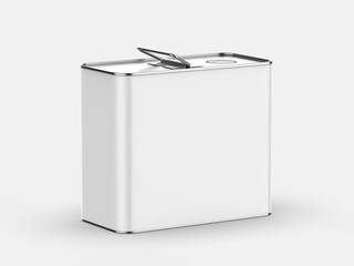 Metal Tin Can with metal Cap and Handle For Branding and Blank 
mock up 3d illustration.