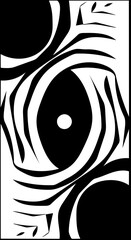 black and white illustration