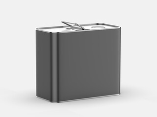 Metal Tin Can with metal Cap and Handle For Branding and Blank 
mock up 3d illustration.